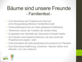 Familienfest "Bäume sind unsere Freunde"